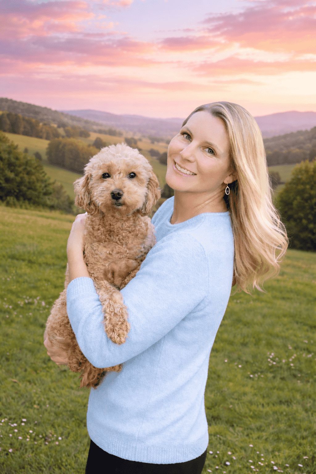 Animal communication at sunset — the bond between pet and owner