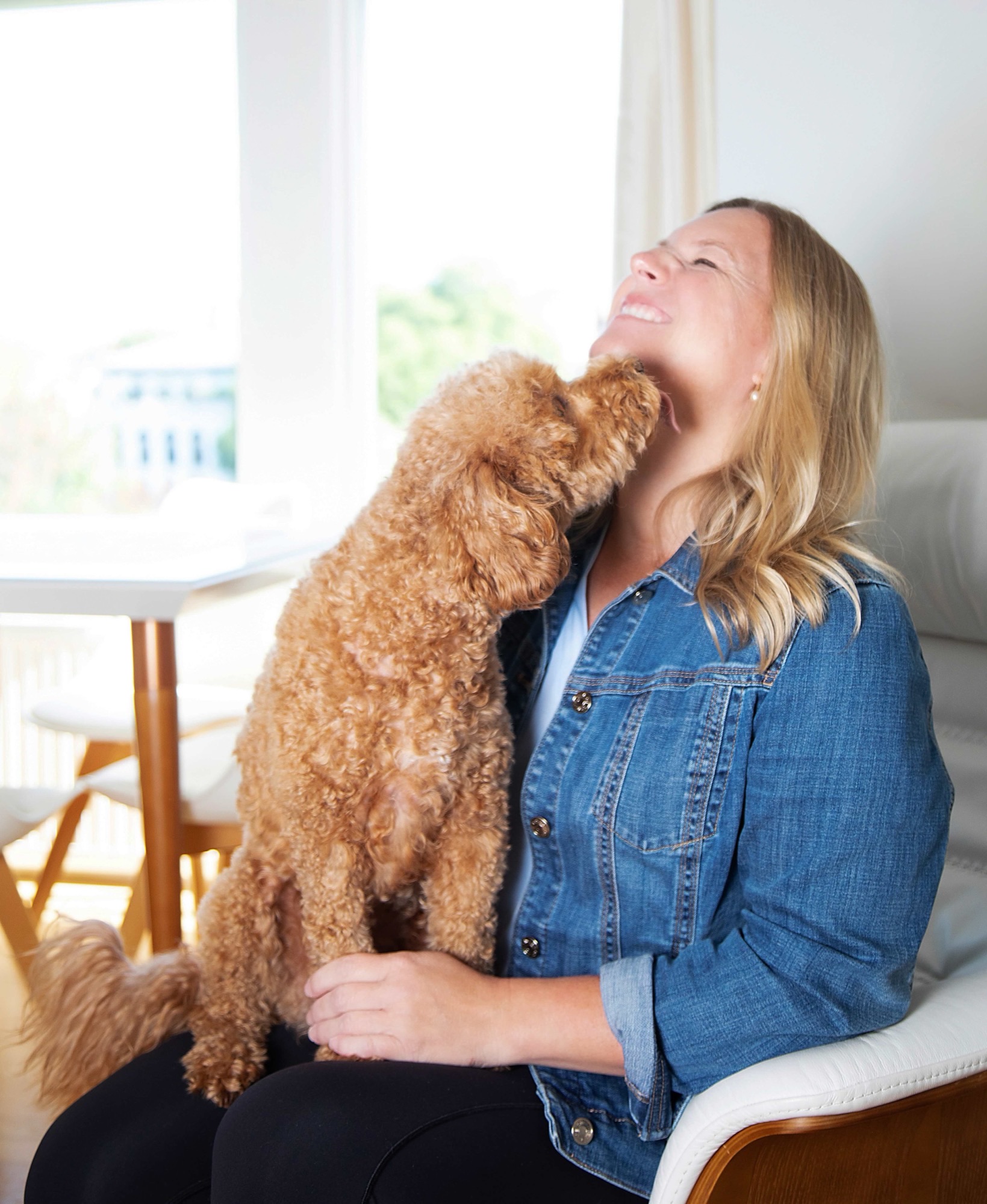 Britta with her dog Winnie
